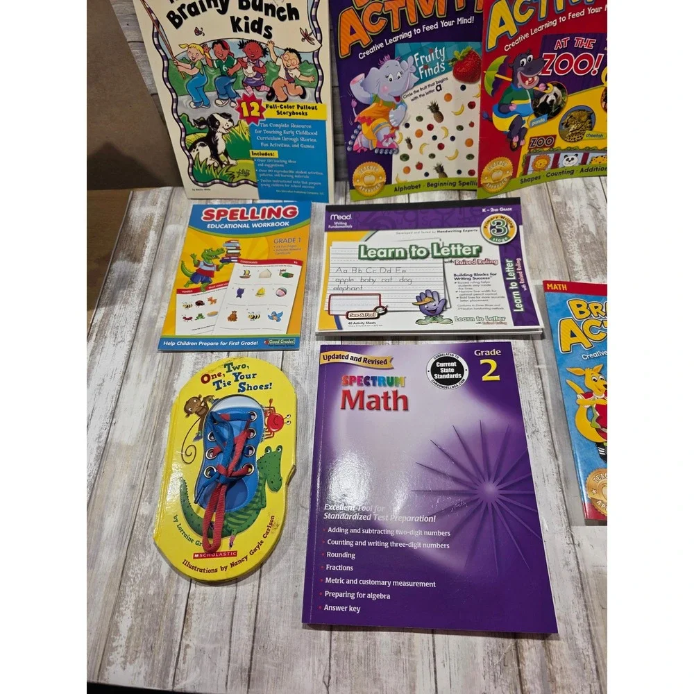 Educational Workbook‎ Lot Brainiac Activity Spectrum Math Mead Scholastic K-2nd